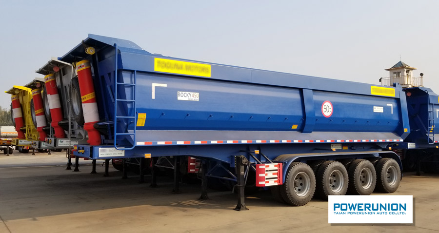 U - type dump semitrailer chassis side plate processing, Conventional style