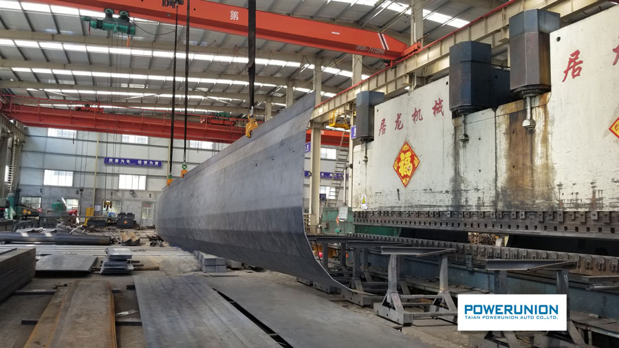 U - type dump semitrailer chassis side plate processing, Conventional style
