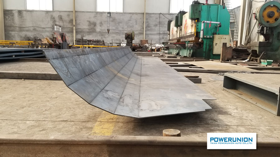 U - type dump semitrailer chassis side plate processing, Conventional style
