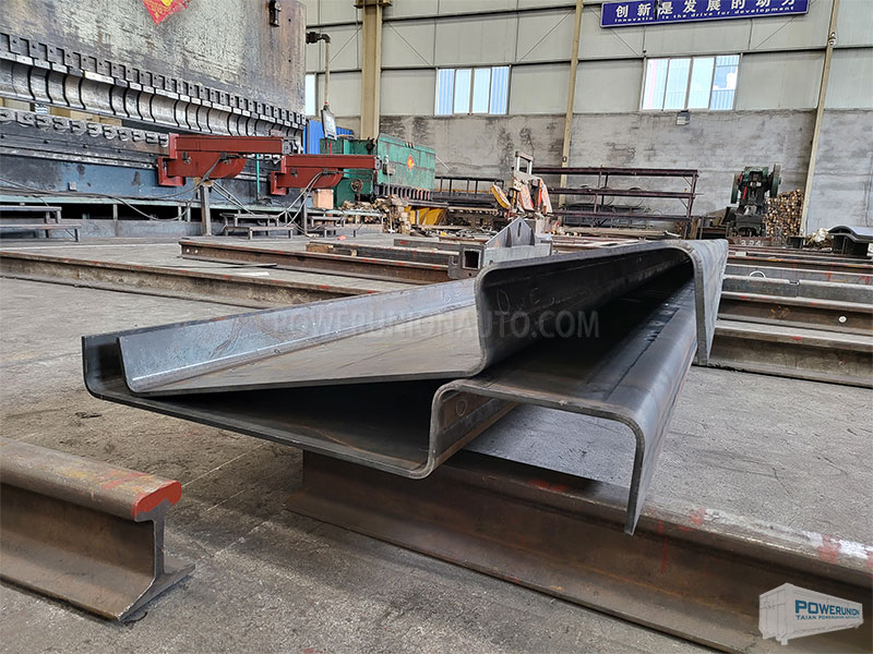 Construction machinery frame beam bending processing